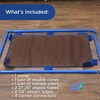 image:imageChildrens Factory Big Screen PlayPanel Kids Room Divider Classroom Privacy Screen Sky Blue  WaterResistant Vinyl Room Divider Panel Replacement Privacy Screen for Daycare or Preschool Cantilever Feet Not IncludedWalnut