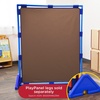 image:imageChildrens Factory Big Screen PlayPanel Kids Room Divider Classroom Privacy Screen Sky Blue  WaterResistant Vinyl Room Divider Panel Replacement Privacy Screen for Daycare or Preschool Cantilever Feet Not IncludedWalnut