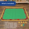 image:imageChildrens Factory Big Screen PlayPanel Kids Room Divider Classroom Privacy Screen Sky Blue  WaterResistant Vinyl Room Divider Panel Replacement Privacy Screen for Daycare or Preschool Cantilever Feet Not IncludedGreen