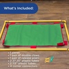 image:imageChildrens Factory Big Screen PlayPanel Kids Room Divider Classroom Privacy Screen Sky Blue  WaterResistant Vinyl Room Divider Panel Replacement Privacy Screen for Daycare or Preschool Cantilever Feet Not IncludedGreen