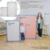 image:imageChildrens Factory Big Screen PlayPanel Kids Room Divider Classroom Privacy Screen Sky Blue  WaterResistant Vinyl Room Divider Panel Replacement Privacy Screen for Daycare or Preschool Cantilever Feet Not IncludedGlacier Gray