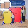 image:imageChildrens Factory Big Screen PlayPanel Kids Room Divider Classroom Privacy Screen Sky Blue  WaterResistant Vinyl Room Divider Panel Replacement Privacy Screen for Daycare or Preschool Cantilever Feet Not IncludedAlmond