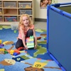 image:imageChildrens Factory Big Screen PlayPanel Kids Room Divider Classroom Privacy Screen Sky Blue  WaterResistant Vinyl Room Divider Panel Replacement Privacy Screen for Daycare or Preschool Cantilever Feet Not IncludedDeep Water