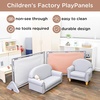image:imageChildrens Factory Big Screen PlayPanel Kids Room Divider Classroom Privacy Screen Sky Blue  WaterResistant Vinyl Room Divider Panel Replacement Privacy Screen for Daycare or Preschool Cantilever Feet Not IncludedClay