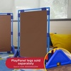 image:imageChildrens Factory Big Screen PlayPanel Kids Room Divider Classroom Privacy Screen Sky Blue  WaterResistant Vinyl Room Divider Panel Replacement Privacy Screen for Daycare or Preschool Cantilever Feet Not IncludedWalnut