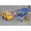 image:imageChildrens Factory ByeBye Bus Canopy for Kids Wagon Buggy Outdoor Sun Protection for Toddlers 27 x 14 x 16 Grey