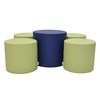 image:imageChildrens Factory CF805329TRQ 5Piece Tranquility Ottoman Set Navy Classroom or Daycare Furniture Kids Preschool Reading Nook Flexible SeatingNavy
