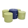 image:imageChildrens Factory CF805329TRQ 5Piece Tranquility Ottoman Set Navy Classroom or Daycare Furniture Kids Preschool Reading Nook Flexible SeatingNavy