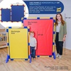 image:imageChildrens Factory Classroom Room Divider Blue Big Screen  WaterResistant Vinyl Room Divider Panel Replacement Privacy Screen for Daycare or Preschool Cantilever Feet Not Included
