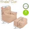image:imageChildrens Factory Cozy Chair and Ottoman Set Flexible Seating Classroom Furniture Comfy Kids Chairs Deep Water BlueAlmond