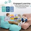 image:imageChildrens Factory Cozy Chair and Ottoman Set Flexible Seating Classroom Furniture Comfy Kids Chairs Deep Water BlueAqua