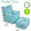image:imageChildrens Factory Cozy Chair and Ottoman Set Flexible Seating Classroom Furniture Comfy Kids Chairs Deep Water BlueAqua