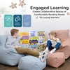 image:imageChildrens Factory Cozy Chair and Ottoman Set Flexible Seating Classroom Furniture Comfy Kids Chairs Deep Water BlueClay