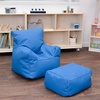 image:imageChildrens Factory Cozy Chair and Ottoman Set Flexible Seating Classroom Furniture Comfy Kids Chairs Deep Water BlueDeep Water