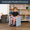 image:imageChildrens Factory Cube Chairs Set4 Woodland CF910047 Classroom Furniture Kids Daycare and Preschool Flexible Seating Toddler Reading ChairFog Blue