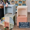 image:imageChildrens Factory Cube Chairs Set4 Woodland CF910047 Classroom Furniture Kids Daycare and Preschool Flexible Seating Toddler Reading ChairFog Blue
