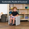 image:imageChildrens Factory Cube Chairs Set4 Woodland CF910047 Classroom Furniture Kids Daycare and Preschool Flexible Seating Toddler Reading ChairGrey