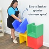 image:imageChildrens Factory Cube Chairs Set4 Woodland CF910047 Classroom Furniture Kids Daycare and Preschool Flexible Seating Toddler Reading ChairYellowblueredgreen