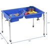 image:imageChildrens Factory Double Water Table Table 18 Height  Sandbox with Locking Casters for Indoor or Outdoor Use RustResistant Sensory Bin for Classrooms Preschools and DaycaresTable w Lid