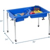 image:imageChildrens Factory Double Water Table Table 18 Height  Sandbox with Locking Casters for Indoor or Outdoor Use RustResistant Sensory Bin for Classrooms Preschools and DaycaresTable