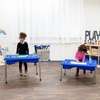 image:imageChildrens Factory Double Water Table Table 18 Height  Sandbox with Locking Casters for Indoor or Outdoor Use RustResistant Sensory Bin for Classrooms Preschools and DaycaresTable w Lid
