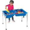 image:imageChildrens Factory Double Water Table Table 18 Height  Sandbox with Locking Casters for Indoor or Outdoor Use RustResistant Sensory Bin for Classrooms Preschools and DaycaresTable