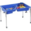 image:imageChildrens Factory Double Water Table Table 18 Height  Sandbox with Locking Casters for Indoor or Outdoor Use RustResistant Sensory Bin for Classrooms Preschools and DaycaresTable w Lid