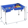 image:imageChildrens Factory Double Water Table Table 18 Height  Sandbox with Locking Casters for Indoor or Outdoor Use RustResistant Sensory Bin for Classrooms Preschools and DaycaresTable w Lid