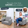 image:imageChildrens Factory Flexible Seating Classroom Set Chair and Sofa Brown  2in1 Adjustible Height Classroom Furniture WaterResistant Vegan Leather Kids Chair and Kids Couch includes 2 LegsGrey
