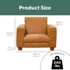 image:imageChildrens Factory Flexible Seating Classroom Set Chair and Sofa Brown  2in1 Adjustible Height Classroom Furniture WaterResistant Vegan Leather Kids Chair and Kids Couch includes 2 LegsBrown