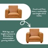 image:imageChildrens Factory Flexible Seating Classroom Set Chair and Sofa Brown  2in1 Adjustible Height Classroom Furniture WaterResistant Vegan Leather Kids Chair and Kids Couch includes 2 LegsBrown