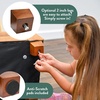 image:imageChildrens Factory Flexible Seating Classroom Set Chair and Sofa Brown  2in1 Adjustible Height Classroom Furniture WaterResistant Vegan Leather Kids Chair and Kids Couch includes 2 LegsBrown