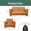 image:imageChildrens Factory Flexible Seating Classroom Set Chair and Sofa Brown  2in1 Adjustible Height Classroom Furniture WaterResistant Vegan Leather Kids Chair and Kids Couch includes 2 LegsBrown