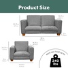 image:imageChildrens Factory Flexible Seating Classroom Set Chair and Sofa Brown  2in1 Adjustible Height Classroom Furniture WaterResistant Vegan Leather Kids Chair and Kids Couch includes 2 LegsGrey