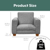 image:imageChildrens Factory Flexible Seating Classroom Set Chair and Sofa Brown  2in1 Adjustible Height Classroom Furniture WaterResistant Vegan Leather Kids Chair and Kids Couch includes 2 LegsGrey