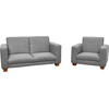 image:imageChildrens Factory Flexible Seating Classroom Set Chair and Sofa Brown  2in1 Adjustible Height Classroom Furniture WaterResistant Vegan Leather Kids Chair and Kids Couch includes 2 LegsGrey
