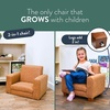 image:imageChildrens Factory Flexible Seating Classroom Set Chair and Sofa Brown  2in1 Adjustible Height Classroom Furniture WaterResistant Vegan Leather Kids Chair and Kids Couch includes 2 LegsBrown