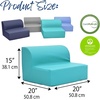 image:imageChildrens Factory Flexible Seating Classroom Set Rainbow Set of 4  Easy to Clean WaterResistant Vegan Leather Kids Chair High Density Foam Toddler Chair for Preschool Daycare or PlayroomsTranquility