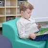 image:imageChildrens Factory Flexible Seating Classroom Set Rainbow Set of 4  Easy to Clean WaterResistant Vegan Leather Kids Chair High Density Foam Toddler Chair for Preschool Daycare or PlayroomsTranquility