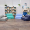 image:imageChildrens Factory Flexible Seating Classroom Set Rainbow Set of 4  Easy to Clean WaterResistant Vegan Leather Kids Chair High Density Foam Toddler Chair for Preschool Daycare or PlayroomsTranquility