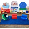 image:imageChildrens Factory Flexible Seating Classroom Set Rainbow Set of 4  Easy to Clean WaterResistant Vegan Leather Kids Chair High Density Foam Toddler Chair for Preschool Daycare or PlayroomsRainbow  Set of 3