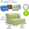 image:imageChildrens Factory Flexible Seating Classroom Set Rainbow Set of 4  Easy to Clean WaterResistant Vegan Leather Kids Chair High Density Foam Toddler Chair for Preschool Daycare or PlayroomsWoodland