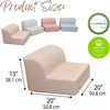 image:imageChildrens Factory Flexible Seating Classroom Set Rainbow Set of 4  Easy to Clean WaterResistant Vegan Leather Kids Chair High Density Foam Toddler Chair for Preschool Daycare or PlayroomsElements