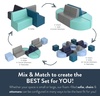 image:imageChildrens Factory Medium Contour Sofa MixandMatch Kids Chairs Sofas Corner Ottomans and Cubes FoamFilled and WaterResistant Flexible Seating for Classroom Elementary Gray Kids CouchClay