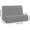 image:imageChildrens Factory Medium Contour Sofa MixandMatch Kids Chairs Sofas Corner Ottomans and Cubes FoamFilled and WaterResistant Flexible Seating for Classroom Elementary Gray Kids CouchSage