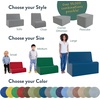 image:imageChildrens Factory Medium Contour Sofa MixandMatch Kids Chairs Sofas Corner Ottomans and Cubes FoamFilled and WaterResistant Flexible Seating for Classroom Elementary Gray Kids CouchFog Blue
