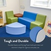 image:imageChildrens Factory Medium Contour Sofa MixandMatch Kids Chairs Sofas Corner Ottomans and Cubes FoamFilled and WaterResistant Flexible Seating for Classroom Elementary Gray Kids CouchFog Blue
