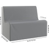 image:imageChildrens Factory Medium Contour Sofa MixandMatch Kids Chairs Sofas Corner Ottomans and Cubes FoamFilled and WaterResistant Flexible Seating for Classroom Elementary Gray Kids CouchDeep Water