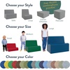 image:imageChildrens Factory Medium Contour Sofa MixandMatch Kids Chairs Sofas Corner Ottomans and Cubes FoamFilled and WaterResistant Flexible Seating for Classroom Elementary Gray Kids CouchSage
