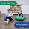 image:imageChildrens Factory Mini Round Poufs Flexible Classroom Seating Durable Floor Cushions with Handles Blue and Green Set of 2Blue and Green